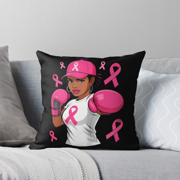 Item preview, Women Black African American Fight Breast Cancer Pink Ribbon designed and sold by smiadraspi.