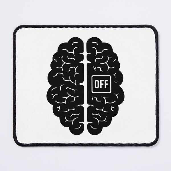 Item preview, Brain Switch Off Icon – Flat Silhouette with Power Toggle designed and sold by Alphakenon.