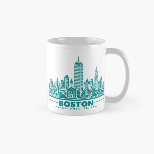 Item preview, Boston Massachusetts Line Art Skyline Poster designed and sold by CMYKStudio.