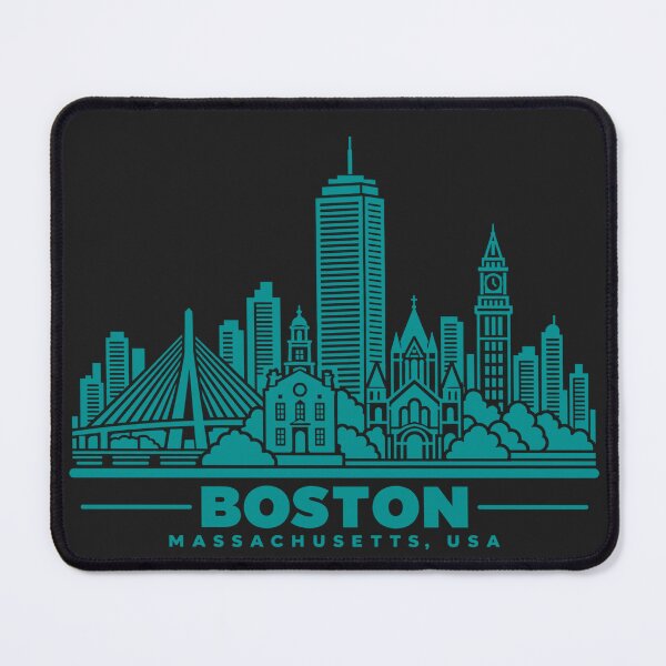 Item preview, Boston Massachusetts Line Art Skyline Poster designed and sold by CMYKStudio.