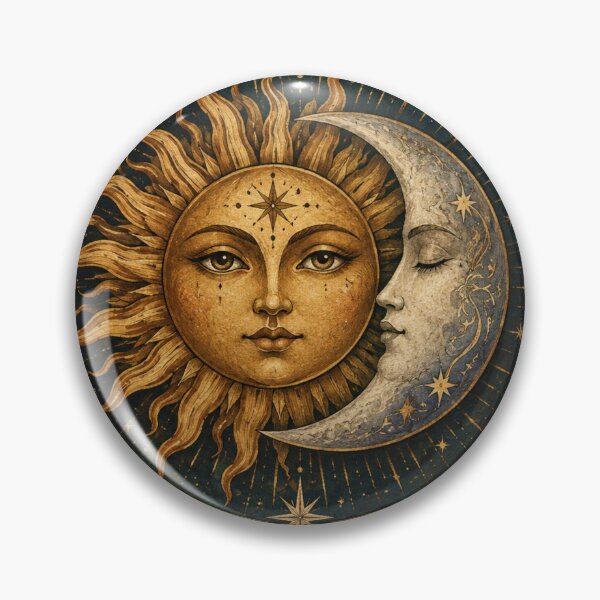 Artikelvorschau, Celestial Magic Whimsigoth Sonne und Mond entworfen und verkauft von Artful Soul.