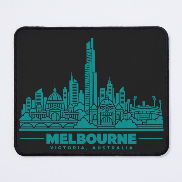 Item preview, Melbourne Victoria Australia Line Art Skyline Poster designed and sold by CMYKStudio.