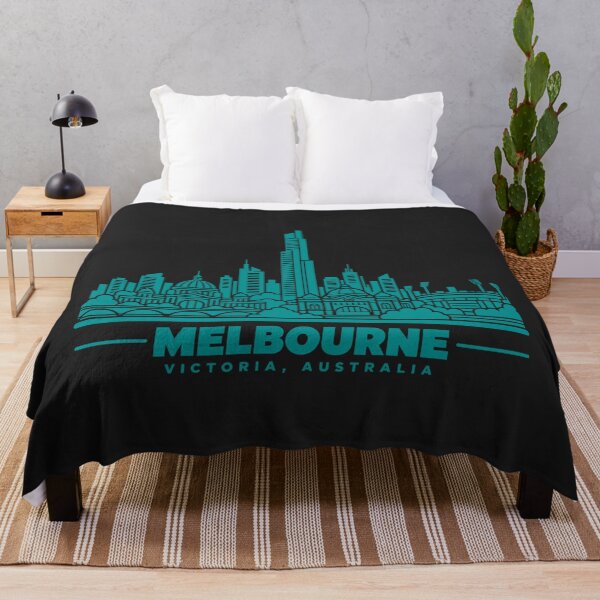 Item preview, Melbourne Victoria Australia Line Art Skyline Poster designed and sold by CMYKStudio.