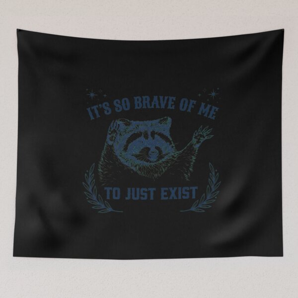 Item preview, Brave Raccoon Exist Humor Anxiety designed and sold by ANDREDANIELLA.