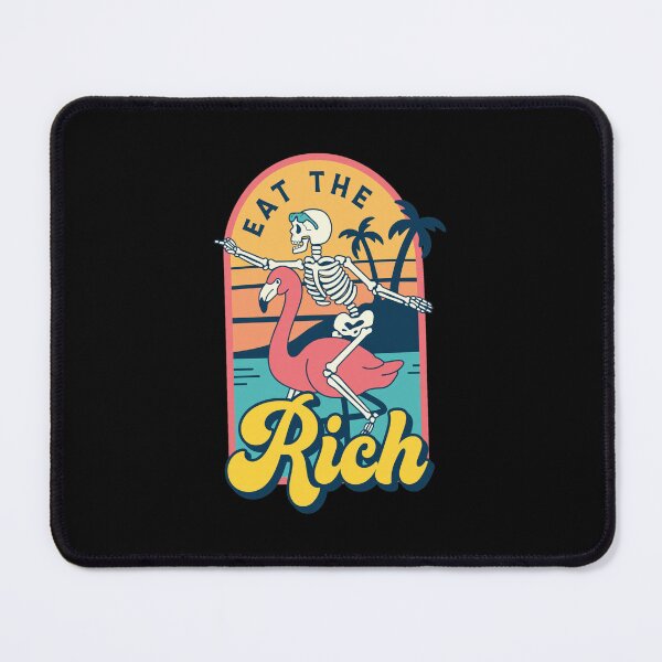 Item preview, Eat The Rich Skeleton Flamingo Sunset Tropical Art designed and sold by FlorianZieme.