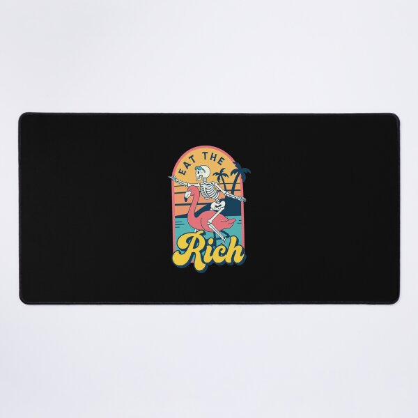 Item preview, Eat The Rich Skeleton Flamingo Sunset Tropical Art designed and sold by FlorianZieme.