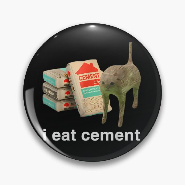 Item preview, I Eat Cement Cursed Cat Funny Oddly Specific Meme designed and sold by Asimism.