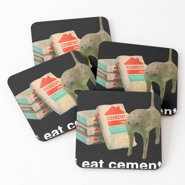 Item preview, I Eat Cement Cursed Cat Funny Oddly Specific Meme designed and sold by Asimism.
