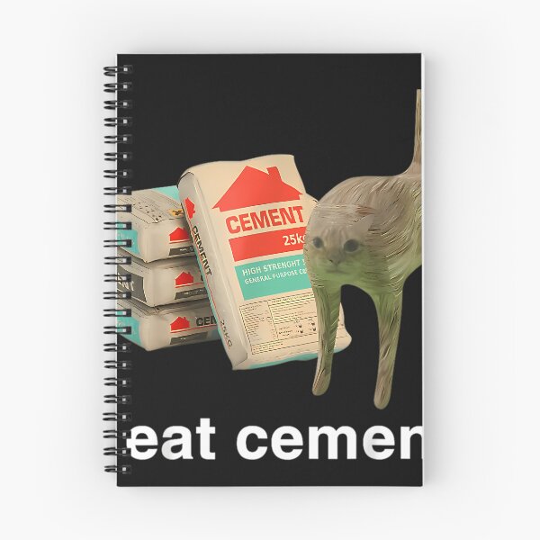 Item preview, I Eat Cement Cursed Cat Funny Oddly Specific Meme designed and sold by Asimism.