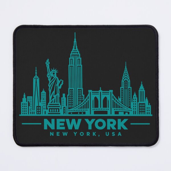 Item preview, New York USA Line Art Skyline Poster designed and sold by CMYKStudio.