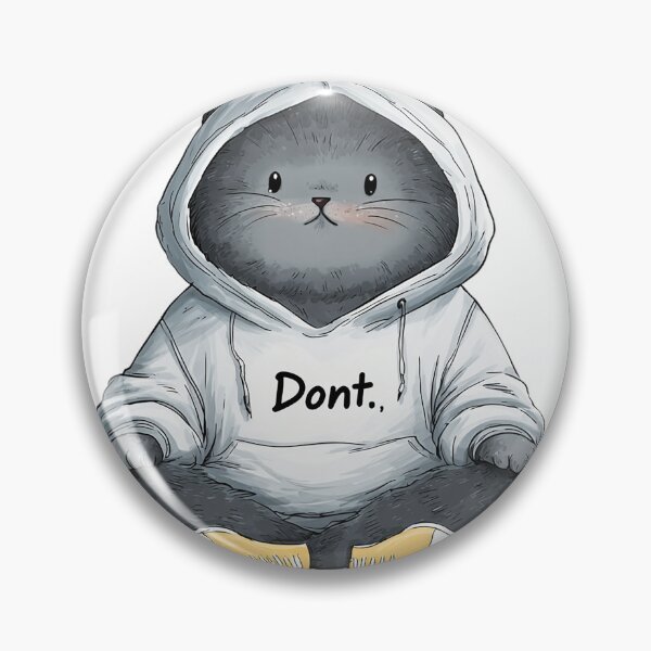 Item preview, Fluffy Gray Cat in “Don’t.” Hoodie – Anti-Social Cute Cat Design designed and sold by Alphakenon.