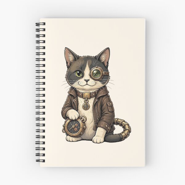 Item preview, Steampunk Cat – Mechanical Cat with Monocle and Gears designed and sold by SweetLilith.