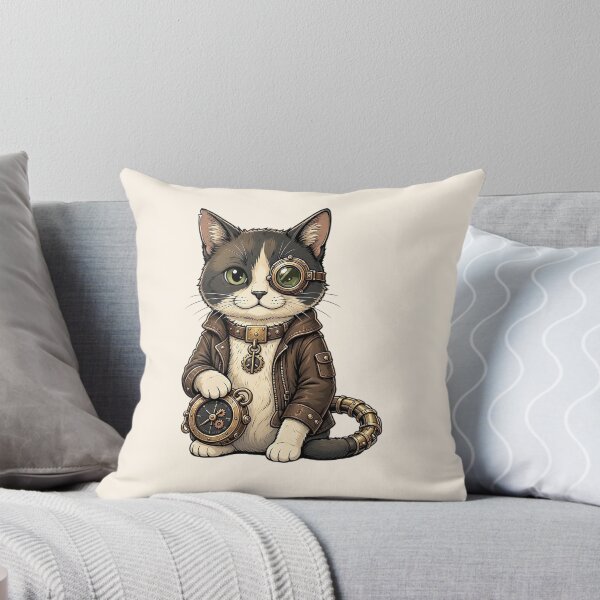 Artikelvorschau, Steampunk-Katze – Mechanische Katze mit Monokel und Zahnrädern entworfen und verkauft von SweetLilith.