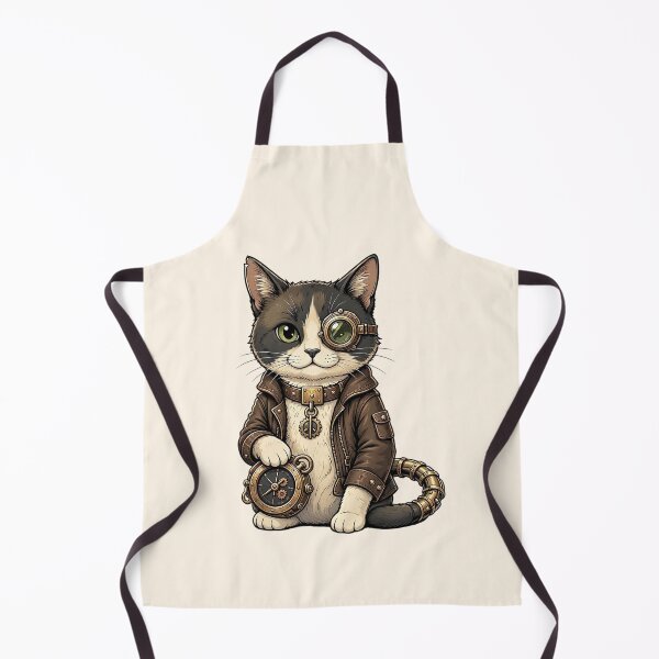 Item preview, Steampunk Cat – Mechanical Cat with Monocle and Gears designed and sold by SweetLilith.