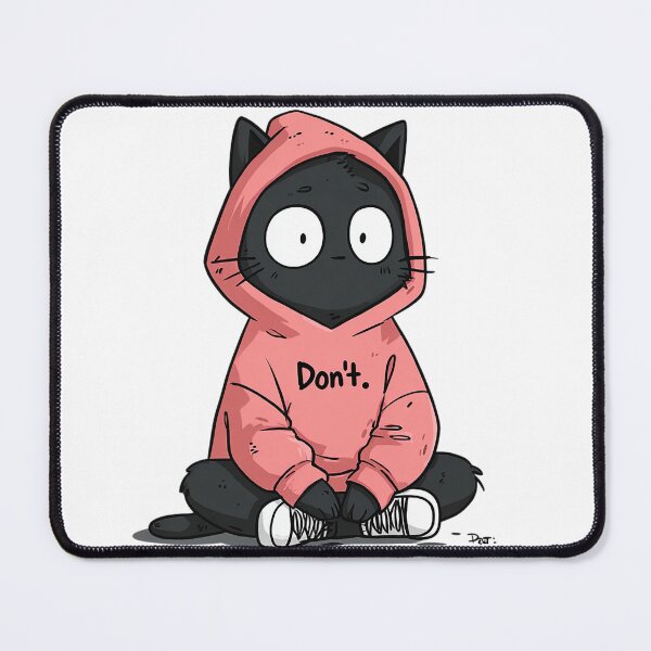 Item preview, Introvert Cat in Pink Hoodie – “Don’t.” Statement Design designed and sold by Alphakenon.