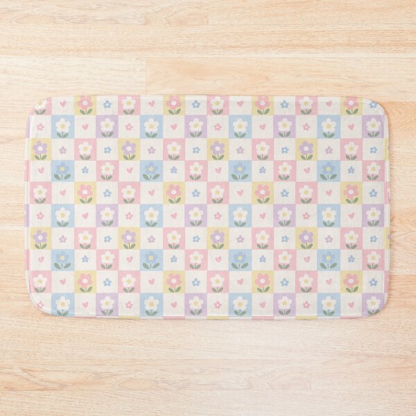Item preview, Flowers & Mini Heart Checkerboard Pattern designed and sold by YnMstudio25.