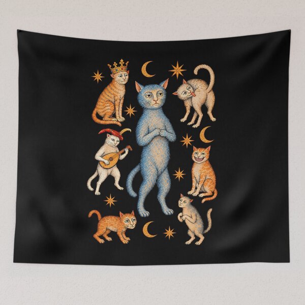 Item preview, Funny Medieval Cats Renaissance Middle Ages Artwork Inspired designed and sold by smiadraspi.