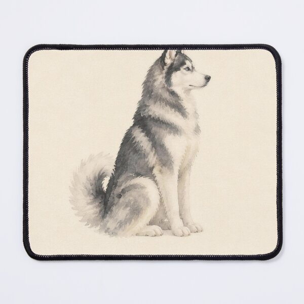 Item preview, Siberian Husky Watercolor Portrait | Minimalist Dog Breed Wall Art | Pet Lover Gift designed and sold by FixationStudio.
