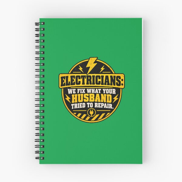 Item preview, Electrician Humor Badge – “We Fix What Your Husband Tried to Repair” designed and sold by DesignHouse07.