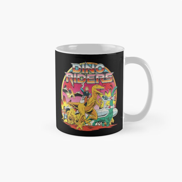 Item preview, Dino Riders Retro Cartoon Dinosaur Sci-Fi Art designed and sold by FlorianZieme.