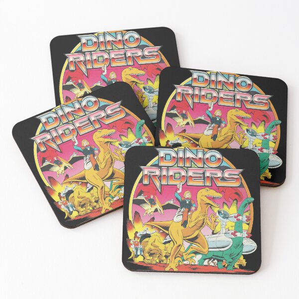 Item preview, Dino Riders Retro Cartoon Dinosaur Sci-Fi Art designed and sold by FlorianZieme.