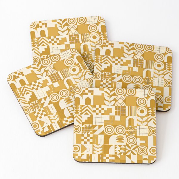 Item preview, Yellow Geometric Damask Ornamental Seamless Pattern Collection designed and sold by ART ATTACK ZONE.