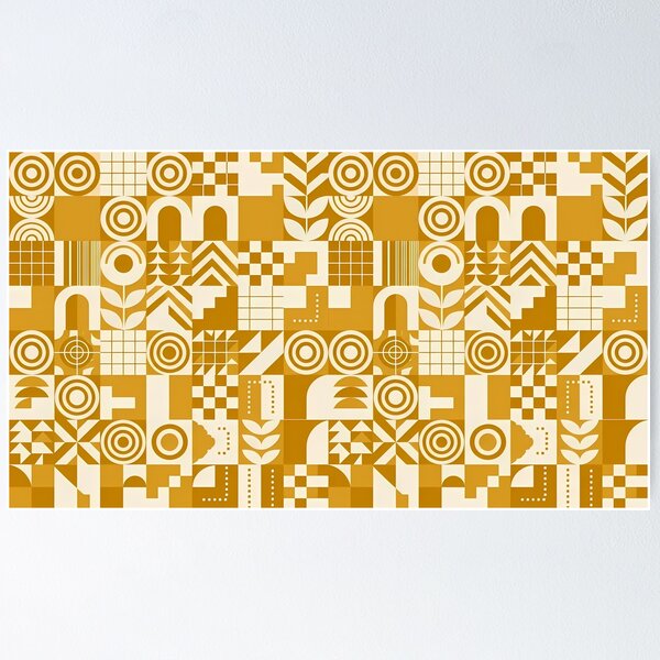 Item preview, Yellow Geometric Damask Ornamental Seamless Pattern Collection designed and sold by ART ATTACK ZONE.