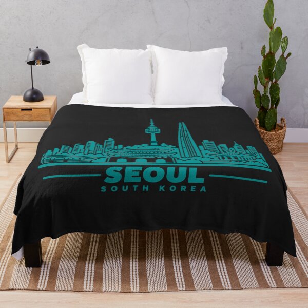 Item preview, Seoul South Korea Line Art Skyline Poster designed and sold by CMYKStudio.