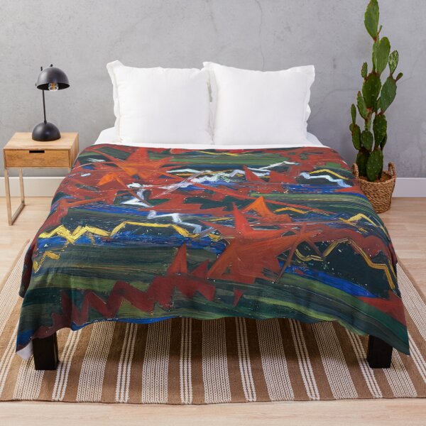 Item preview, Explosion of red on green designed and sold by NeonCanvasDream.