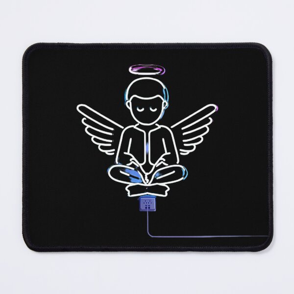 Item preview, Neon Charging Angel – Digital Recharge Meditation Design designed and sold by Alphakenon.