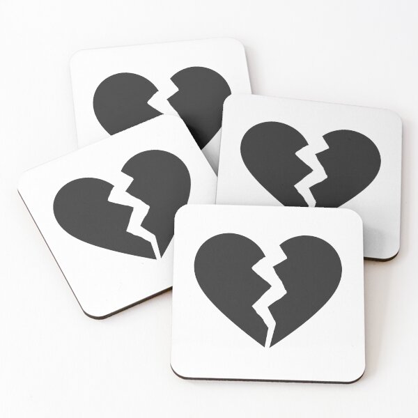 Item preview, Black Broken Heart – Minimalist Cracked Love Symbol designed and sold by Alphakenon.