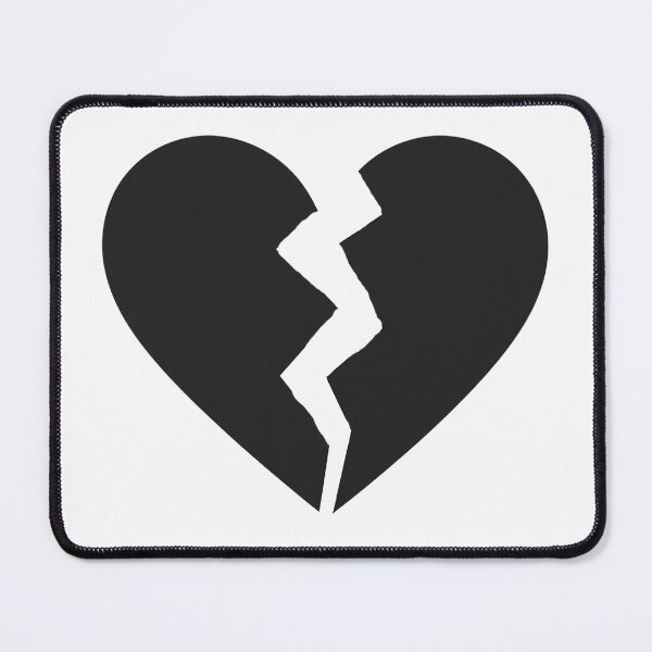 Item preview, Black Broken Heart – Minimalist Cracked Love Symbol designed and sold by Alphakenon.