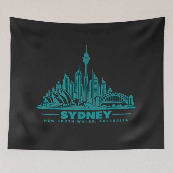 Item preview, Sydney New South Wales Line Art Skyline Poster designed and sold by CMYKStudio.