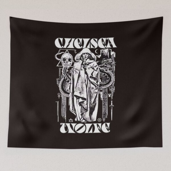 Item preview, Occult Hooded Figure Snake Skull Arcane Symbols designed and sold by findOutDraw.