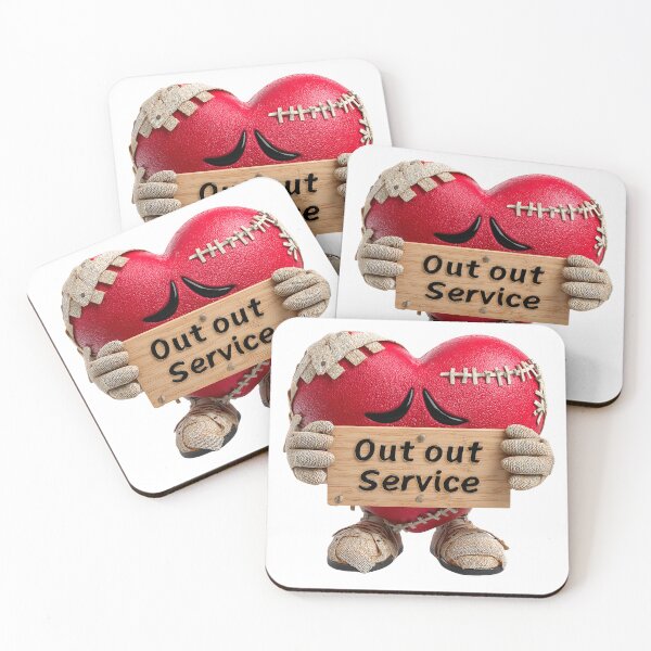 Item preview, Broken Heart Out of Service – Stitched Cartoon Love Design designed and sold by Alphakenon.