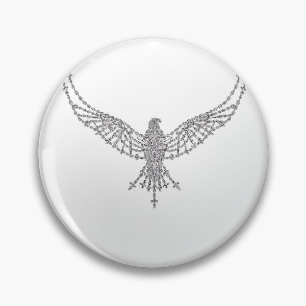 Item preview, Chainbound Eagle – Abstract Cross-Linked Freedom Symbol designed and sold by Alphakenon.