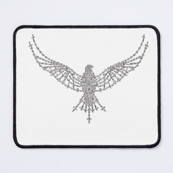 Item preview, Chainbound Eagle – Abstract Cross-Linked Freedom Symbol designed and sold by Alphakenon.