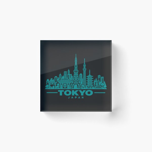 Item preview, Tokyo Japan Line Art Skyline Poster designed and sold by CMYKStudio.
