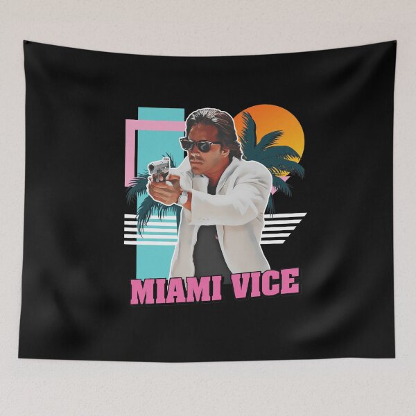 Item preview, Retro 80s Miami Vice Inspired Action Art designed and sold by FlorianZieme.