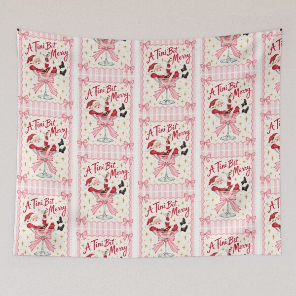 Item preview, Tini Bit Merry Santa Claus Pink Christmas designed and sold by Inspired Life Creative.
