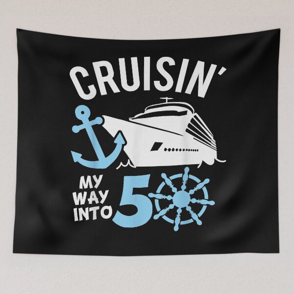 Item preview, Cruising My Way into 50, Oh Ship I'm 50, Birthday Cruise designed and sold by LeahAbram.