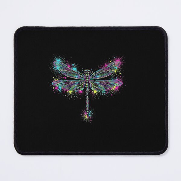 Item preview, Colorful Neon Splatter Dragonfly Glowing Watercolor Art designed and sold by Ostericaimusa.