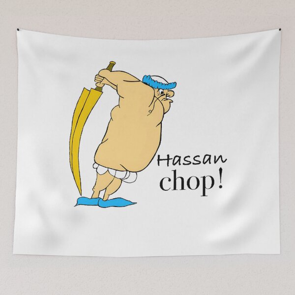 Item preview, Hassan Chop! Cartoon Character Meme designed and sold by Krishmarakris.