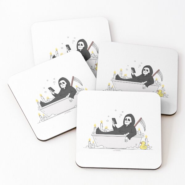 Item preview, Grim Reaper Bubble Bath – Dark Humor Relaxation Design designed and sold by Alphakenon.