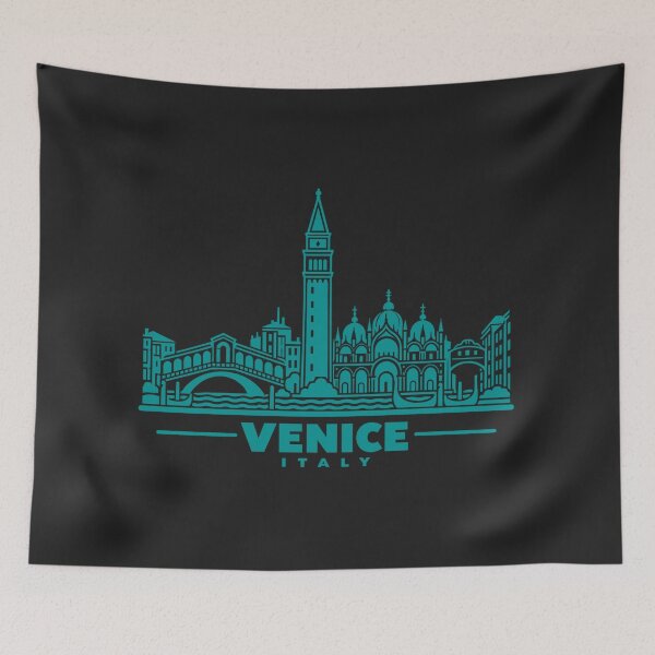 Item preview, Venice Italy Line Art Skyline Poster designed and sold by CMYKStudio.