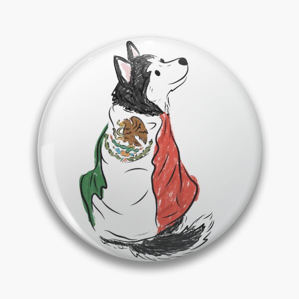 Item preview, Husky wearing Mexico Flag designed and sold by lovemydoggie.