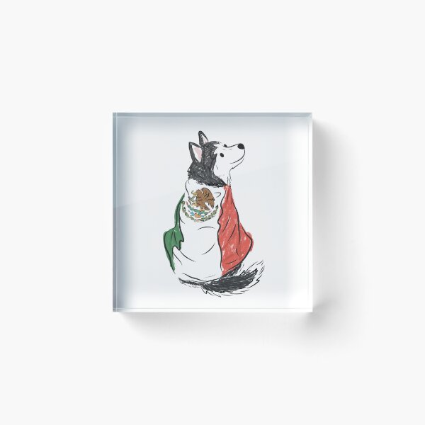 Item preview, Husky wearing Mexico Flag designed and sold by lovemydoggie.