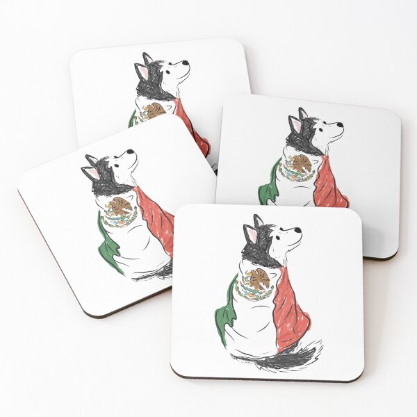 Item preview, Husky wearing Mexico Flag designed and sold by lovemydoggie.