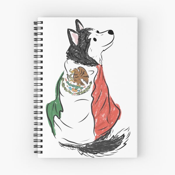 Item preview, Husky wearing Mexico Flag designed and sold by lovemydoggie.