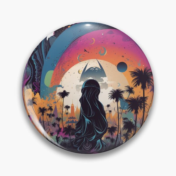 Item preview, Mystical Desert Oasis - Calm Surreal Sunset Landscape designed and sold by Alphakenon.